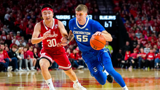 2023-24 Creighton at Nebraska MBB Baylor Scheierman and Keisei Tominaga USATSI_22029273